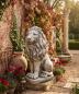 Preview: Löwen Figur Beton Steinfigur Blick links sitzend als Gartenfigur 53cm